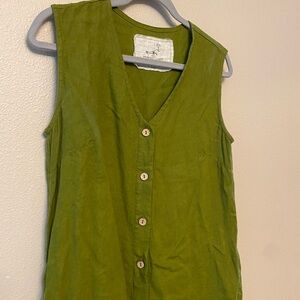 NPL moss Sleeveless Button-Up Maxi dress